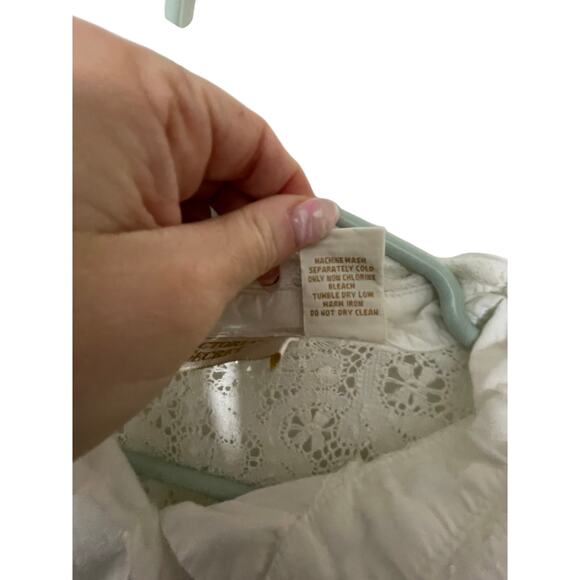 Victoria Secret Gold Label Vintage Victorian Long Sleeve Button Up Nightgown M - Picture 2 of 5